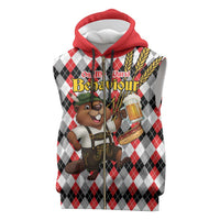 Oktoberfest Beaver Sleeveless Zip Hoodie On My Wurst Behaviour - Wonder Print Shop