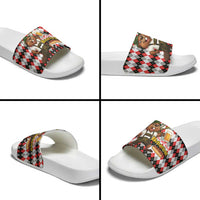 Oktoberfest Beaver Slide Sandals On My Wurst Behaviour - Wonder Print Shop