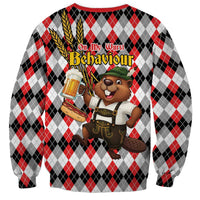 Oktoberfest Beaver Sweatshirt On My Wurst Behaviour - Wonder Print Shop