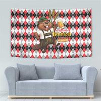 Oktoberfest Beaver Tapestry On My Wurst Behaviour - Wonder Print Shop