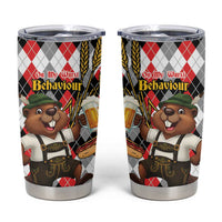 Oktoberfest Beaver Tumbler Cup On My Wurst Behaviour - Wonder Print Shop