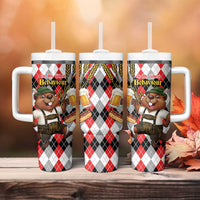 Oktoberfest Beaver Tumbler With Handle On My Wurst Behaviour - Wonder Print Shop