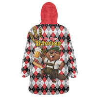 Oktoberfest Beaver Wearable Blanket Hoodie On My Wurst Behaviour - Wonder Print Shop