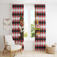 Oktoberfest Beaver Window Curtain On My Wurst Behaviour - Wonder Print Shop