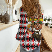 Oktoberfest Beaver Women Casual Shirt On My Wurst Behaviour - Wonder Print Shop