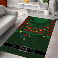 Christmas Elf Costume Area Rug Santa’s Little Helper Outfit - Wonder Print Shop