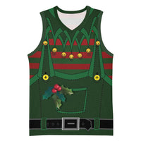 Christmas Elf Costume Basketball Jersey Santa’s Little Helper Outfit - Wonder Print Shop