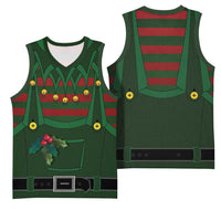Christmas Elf Costume Basketball Jersey Santa’s Little Helper Outfit - Wonder Print Shop
