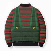 Christmas Elf Costume Bomber Puffer Jacket Santa’s Little Helper Outfit - Wonder Print Shop