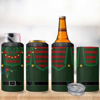 Christmas Elf Costume 4 in 1 Can Cooler Tumbler Santa’s Little Helper Outfit - Wonder Print Shop