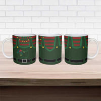 Christmas Elf Costume Ceramic Mug Santa’s Little Helper Outfit - Wonder Print Shop