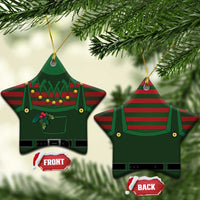 Christmas Elf Costume Ceramic Ornament Santa’s Little Helper Outfit - Wonder Print Shop