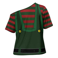 Christmas Elf Costume Cross Shoulder Shirt Santa’s Little Helper Outfit - Wonder Print Shop