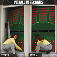 Christmas Elf Costume Door Cover Santa’s Little Helper Outfit - Wonder Print Shop