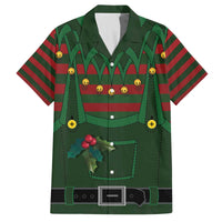 Christmas Elf Costume Family Matching Off The Shoulder Long Sleeve Dress and Hawaiian Shirt Santa’s Little Helper Outfit - Wonder Print Shop