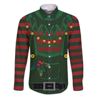 Christmas Elf Costume Family Matching Short Sleeve Bodycon Dress and Hawaiian Shirt Santa’s Little Helper Outfit - Wonder Print Shop