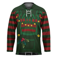 Christmas Elf Costume Hockey Jersey Santa’s Little Helper Outfit - Wonder Print Shop
