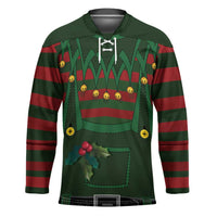 Christmas Elf Costume Hockey Jersey Santa’s Little Helper Outfit - Wonder Print Shop