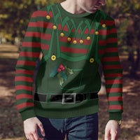 Christmas Elf Costume Ugly Christmas Sweater Santa’s Little Helper Outfit - Wonder Print Shop