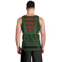 Christmas Elf Costume Men Tank Top Santa’s Little Helper Outfit - Wonder Print Shop