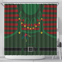 Christmas Elf Costume Shower Curtain Santa’s Little Helper Outfit - Wonder Print Shop