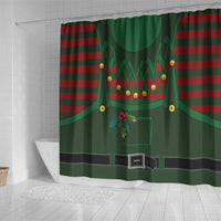 Christmas Elf Costume Shower Curtain Santa’s Little Helper Outfit - Wonder Print Shop