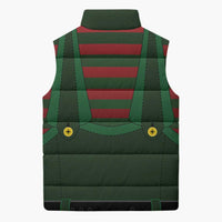 Christmas Elf Costume Sleeveless Puffer Jacket Santa’s Little Helper Outfit - Wonder Print Shop