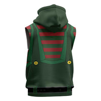 Christmas Elf Costume Sleeveless Zip Hoodie Santa’s Little Helper Outfit - Wonder Print Shop