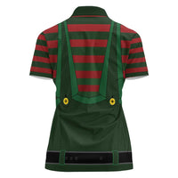 Christmas Elf Costume Women Polo Shirt Santa’s Little Helper Outfit - Wonder Print Shop