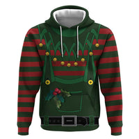 Christmas Elf Costume Zip Hoodie Santa’s Little Helper Outfit - Wonder Print Shop