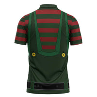 Christmas Elf Costume Zipper Polo Shirt Santa’s Little Helper Outfit - Wonder Print Shop