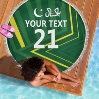 Pakistan Cricket Custom Beach Blanket Shaheen Falcon Go Champions LT9 - Wonder Print Shop