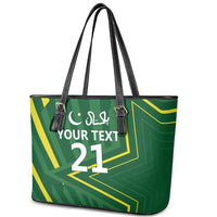 Pakistan Cricket Custom Leather Tote Bag Shaheen Falcon Go Champions - Wonder Print Shop