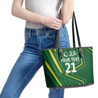 Pakistan Cricket Custom Leather Tote Bag Shaheen Falcon Go Champions - Wonder Print Shop