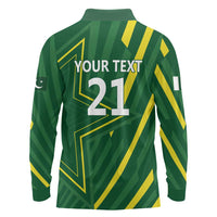 Pakistan Cricket Custom Long Sleeve Polo Shirt Shaheen Falcon Go Champions - Wonder Print Shop