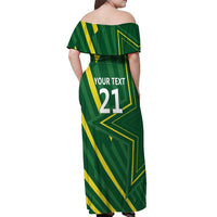 Pakistan Cricket Custom Off Shoulder Maxi Dress Shaheen Falcon Go Champions - Wonder Print Shop