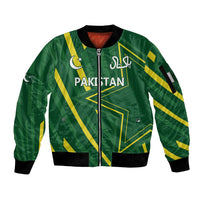 Pakistan Cricket Custom Sleeve Zip Bomber Jacket Shaheen Falcon Go Champions - Wonder Print Shop