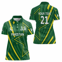 Pakistan Cricket Custom Women Polo Shirt Shaheen Falcon Go Champions - Wonder Print Shop