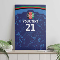 Afghan Atalans Cricket Custom Canvas Wall Art Afghanistan Map with Sporty Style LT9 - Wonder Print Shop