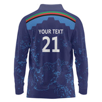 Afghan Atalans Cricket Custom Long Sleeve Polo Shirt Afghanistan Map with Sporty Style - Wonder Print Shop