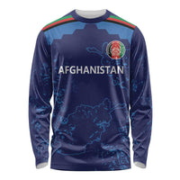 Afghan Atalans Cricket Custom Long Sleeve Shirt Afghanistan Map with Sporty Style - Wonder Print Shop