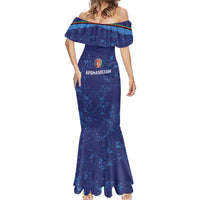 Afghan Atalans Cricket Custom Mermaid Dress Afghanistan Map with Sporty Style - Wonder Print Shop