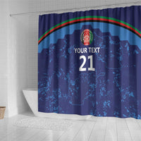 Afghan Atalans Cricket Custom Shower Curtain Afghanistan Map with Sporty Style