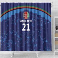 Afghan Atalans Cricket Custom Shower Curtain Afghanistan Map with Sporty Style