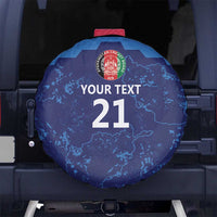 Afghan Atalans Cricket Custom Spare Tire Cover Afghanistan Map with Sporty Style - Wonder Print Shop