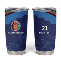 Afghan Atalans Cricket Custom Tumbler Cup Afghanistan Map with Sporty Style - Wonder Print Shop