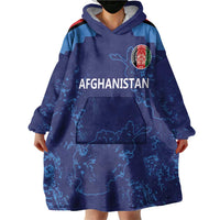 Afghan Atalans Cricket Custom Wearable Blanket Hoodie Afghanistan Map with Sporty Style - Wonder Print Shop