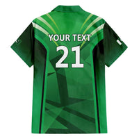 Pakistan Cricket Custom Family Matching Summer Maxi Dress and Hawaiian Shirt The Green Shirts with Sporty Pattern - Wonder Print Shop