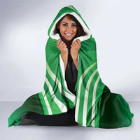 Pakistan Cricket Custom Hooded Blanket The Green Shirts with Sporty Pattern