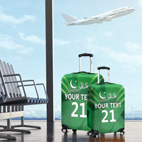 Pakistan Cricket Custom Luggage Cover The Green Shirts with Sporty Pattern - Wonder Print Shop